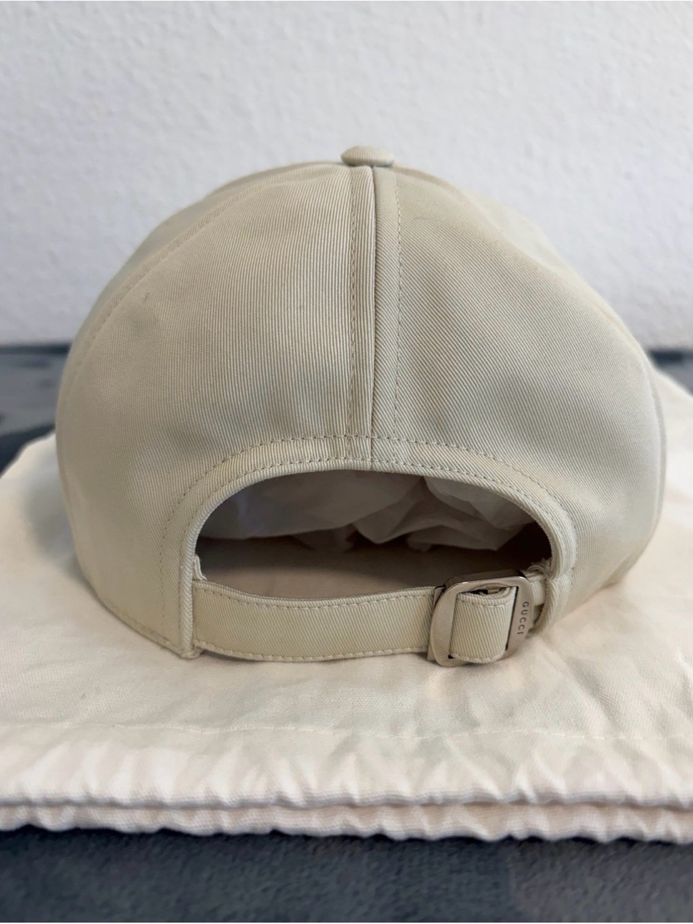 Brand New Men’s Gucci Cotton Embroidered Baseball Hat in Beige Size L (59 cm) - Picture 4 of 9
